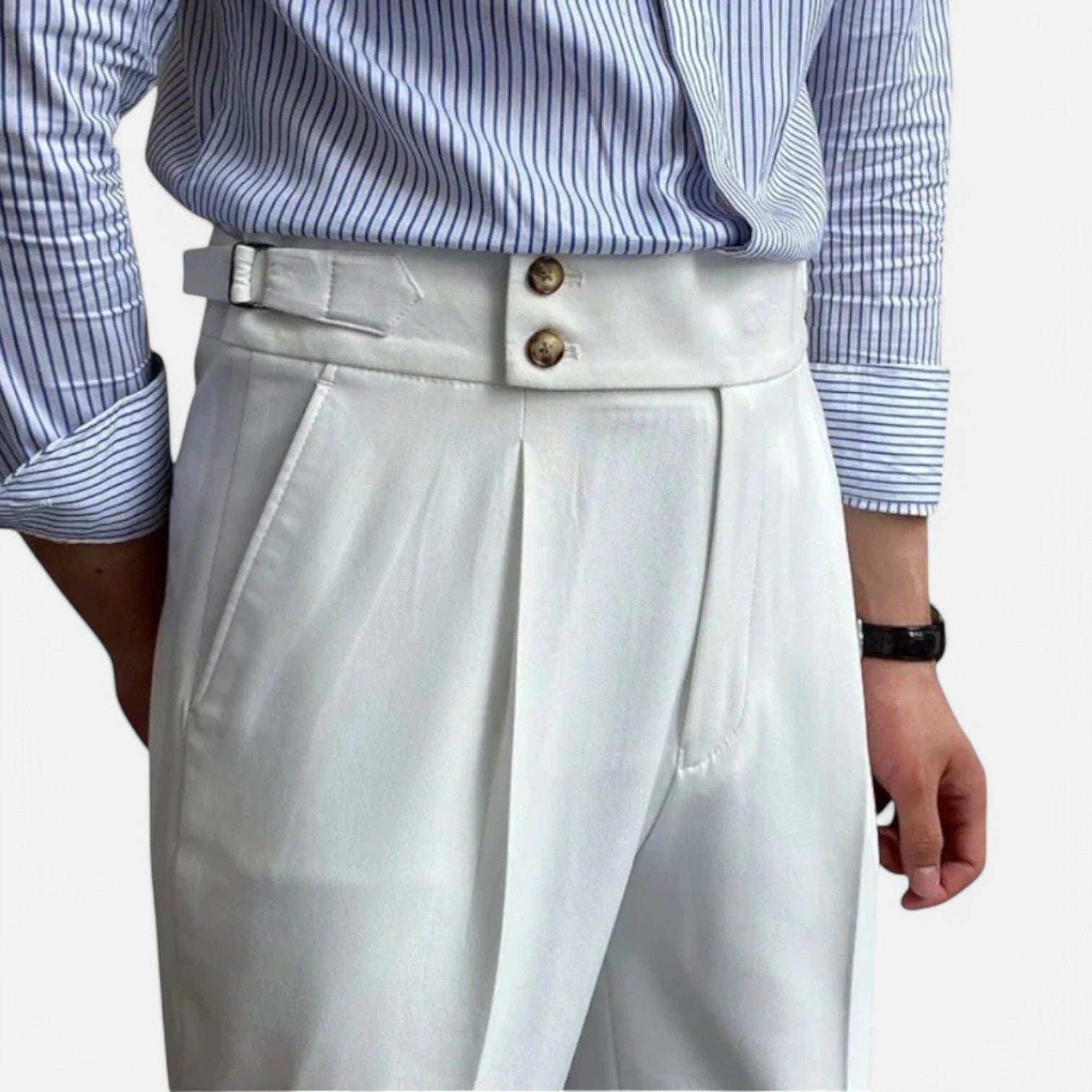 The Gentleman’s Brand | Men’s Tailored High-Rise Trousers – Timeless Refinement