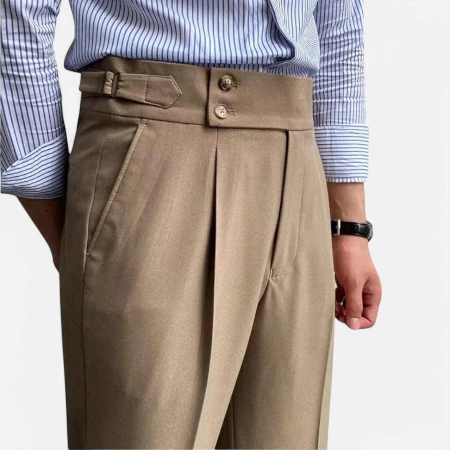 The Gentleman’s Brand | Men’s Tailored High-Rise Trousers – Timeless Refinement