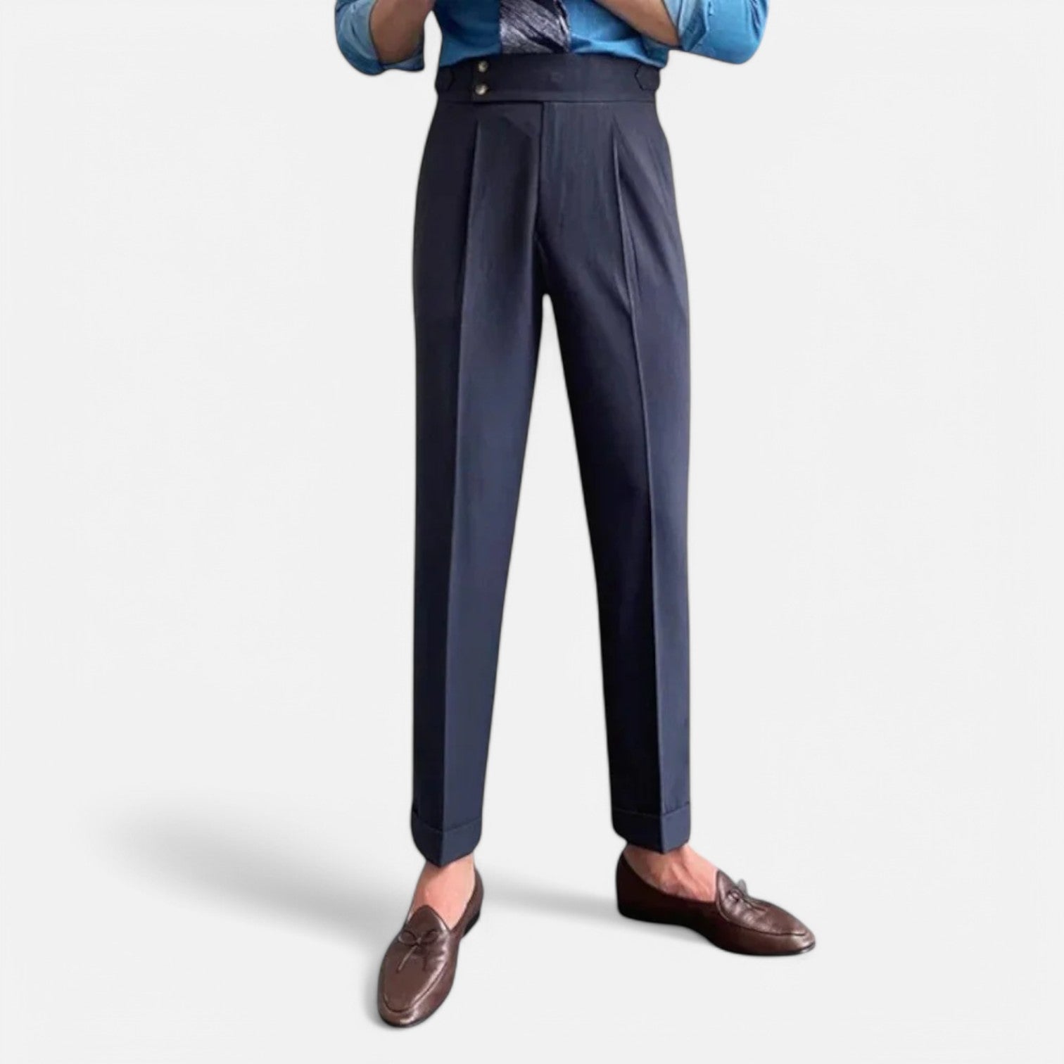 The Gentleman’s Brand | Men’s Tailored High-Rise Trousers – Timeless Refinement