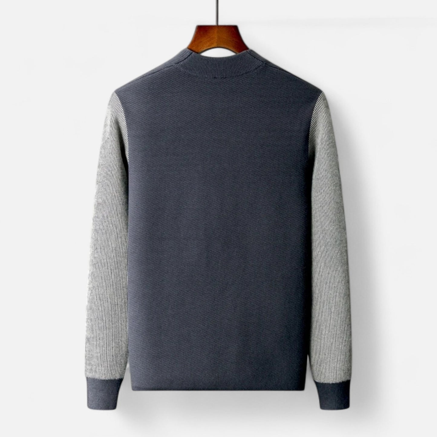 The Gentleman’s Brand | Men’s Knitted Cardigan – Cotton Blend in Cream or Blue, Modern Fit Elegant Casualwear