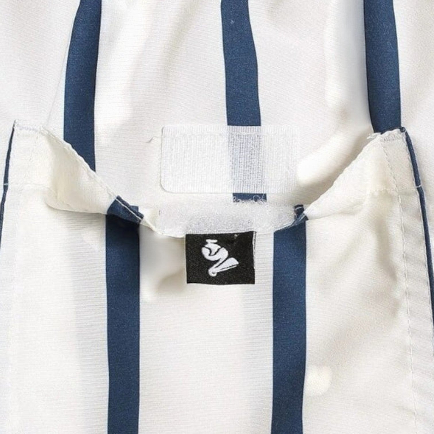 The Gentleman’s Brand | Men’s Striped Swim Shorts – White with Navy Stripes, 100% Polyester, Classic Fit for Old Money Summer Style