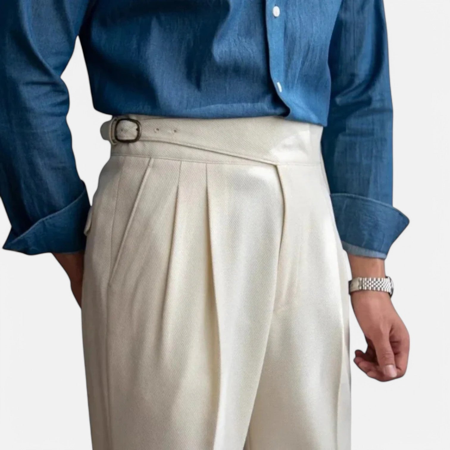The Gentleman’s Brand | Men’s Tailored High-Rise Trousers – Timeless Refinement