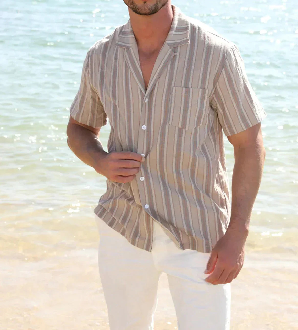 Striped Linen Shirt | Lightweight & Breathable | Effortless Summer Style