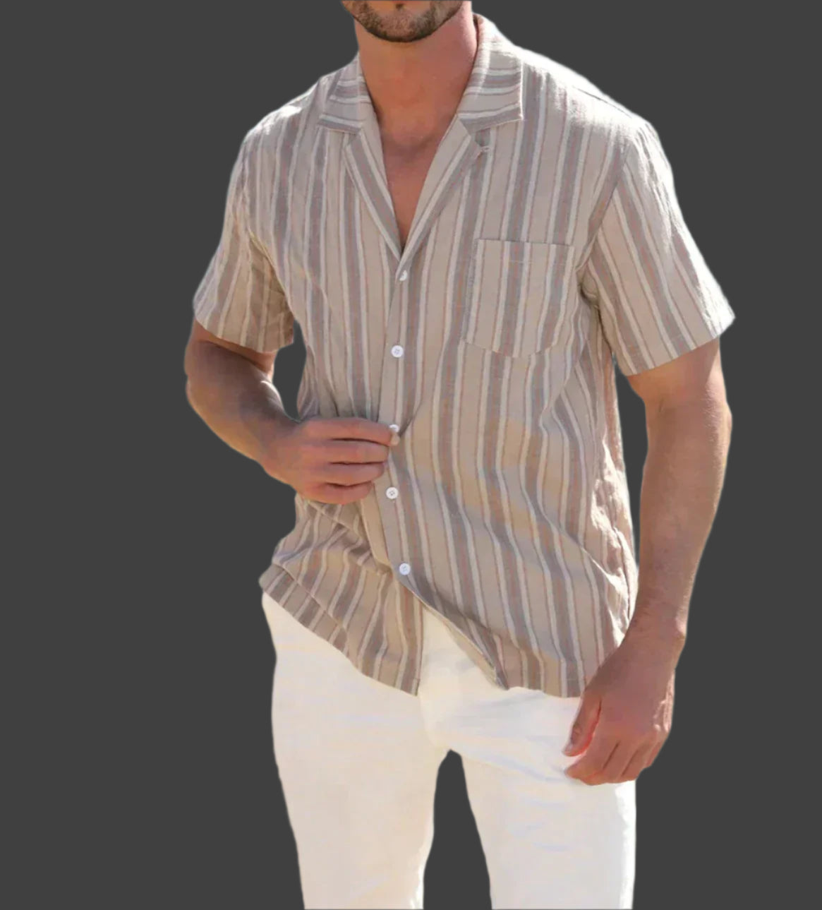 Striped Linen Shirt | Lightweight & Breathable | Effortless Summer Style