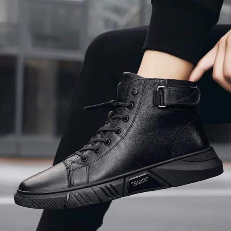 Leather High-Top Sneakers | Stylish & Durable | Modern Streetwear