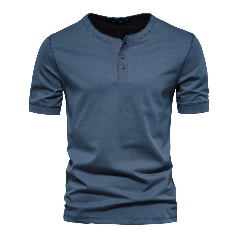 Henley Short-Sleeve T-Shirt | Breathable | Classic Casual Style