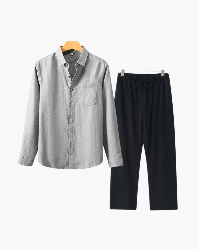 Men's Linen Two-Piece Set | Breathable & Stylish | Effortless Smart-Casual