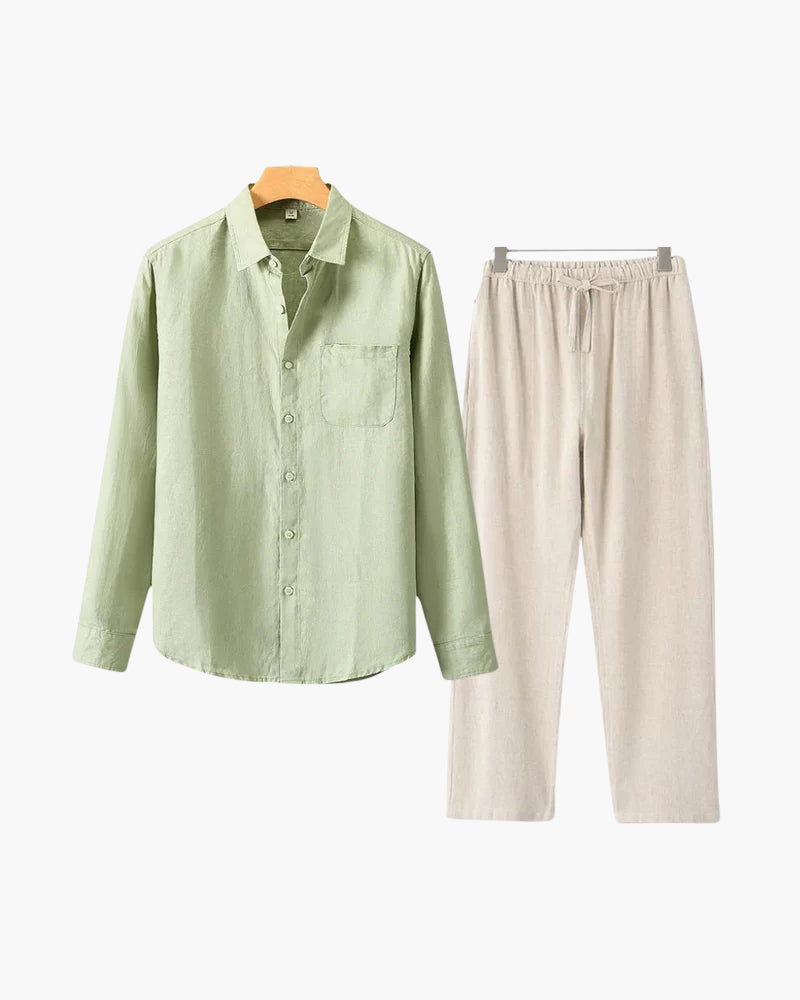 Men's Linen Two-Piece Set | Breathable & Stylish | Effortless Smart-Casual