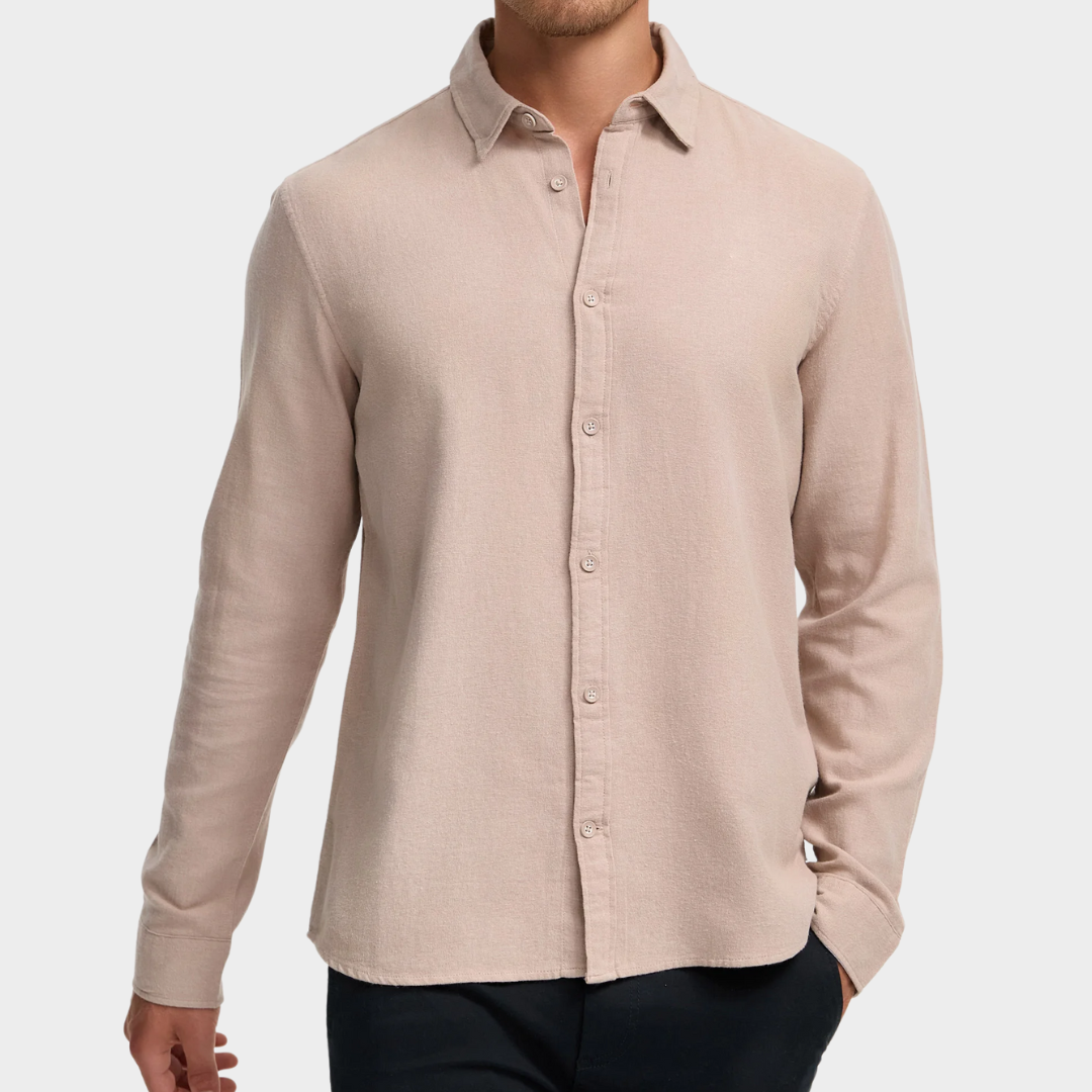 Long-Sleeve Button-Up Shirt | Soft & Breathable | Elegant & Versatile