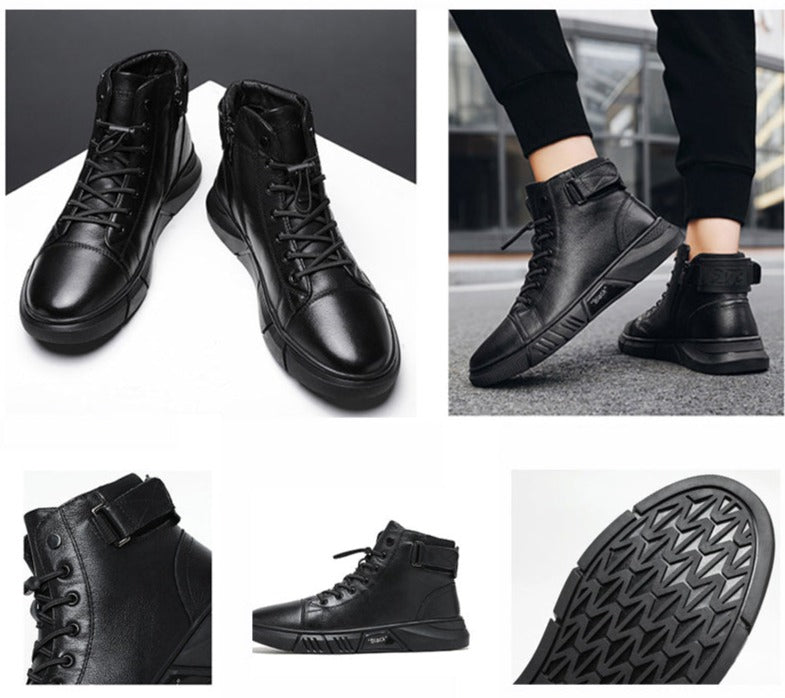 Leather High-Top Sneakers | Stylish & Durable | Modern Streetwear