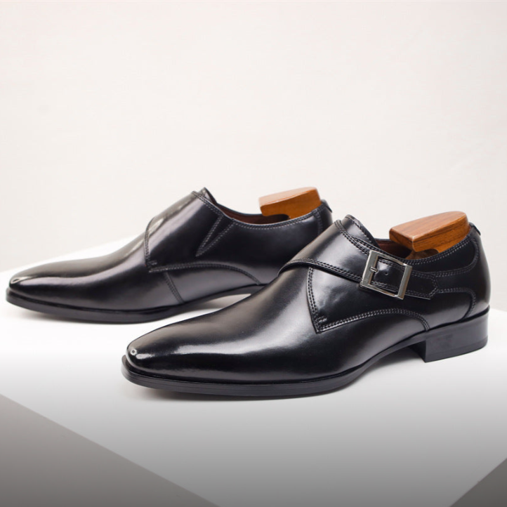 Monk Strap Leather Shoes | Classic Elegance | Formal & Stylish