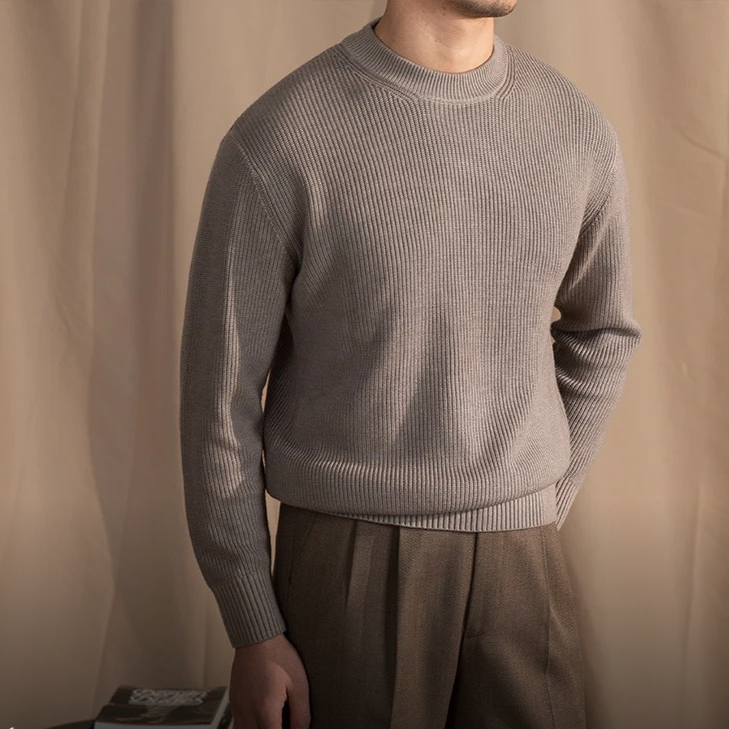 Men's Classic Knit Sweater | Wool Blend | Soft & Timeless