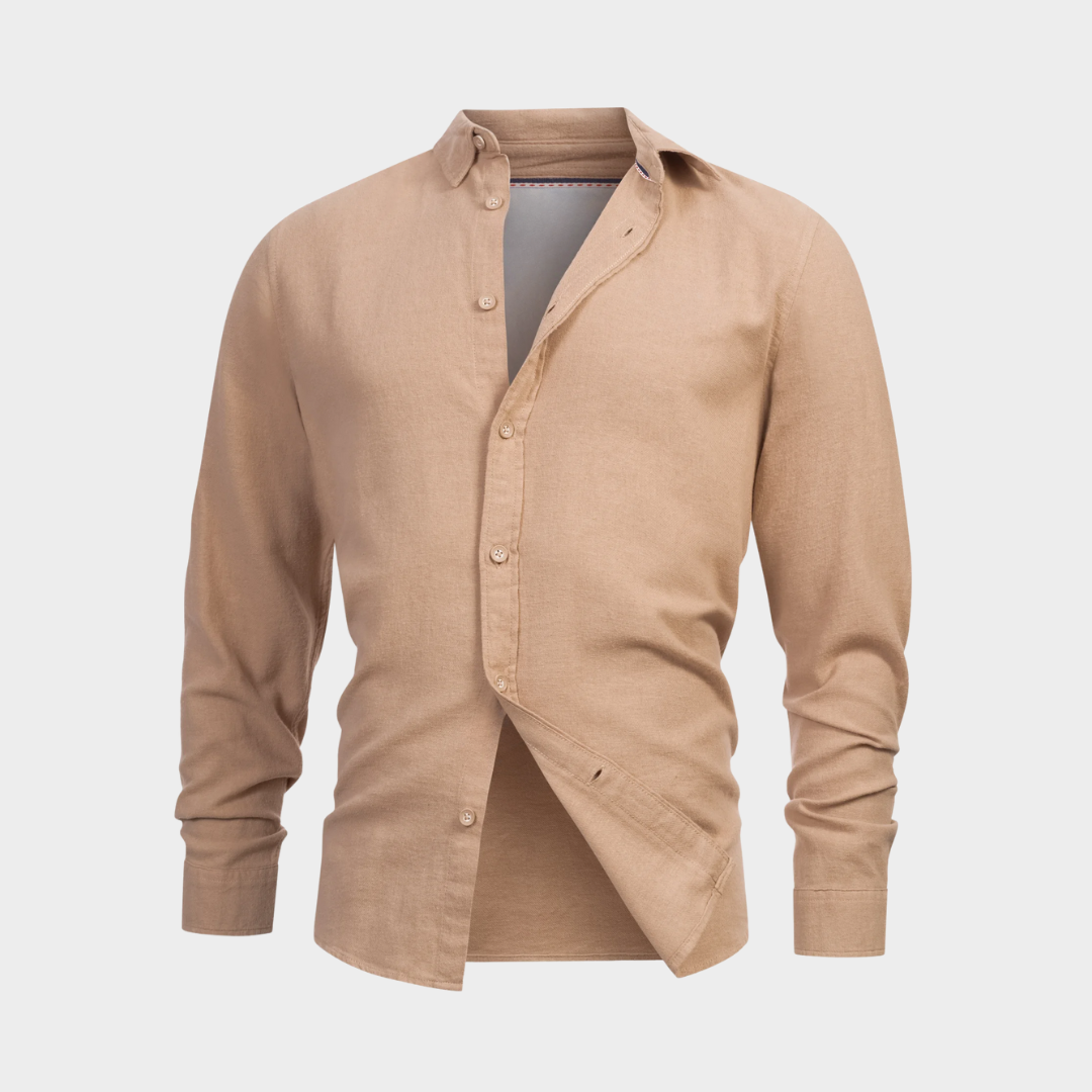 Long-Sleeve Button-Up Shirt | Soft & Breathable | Elegant & Versatile