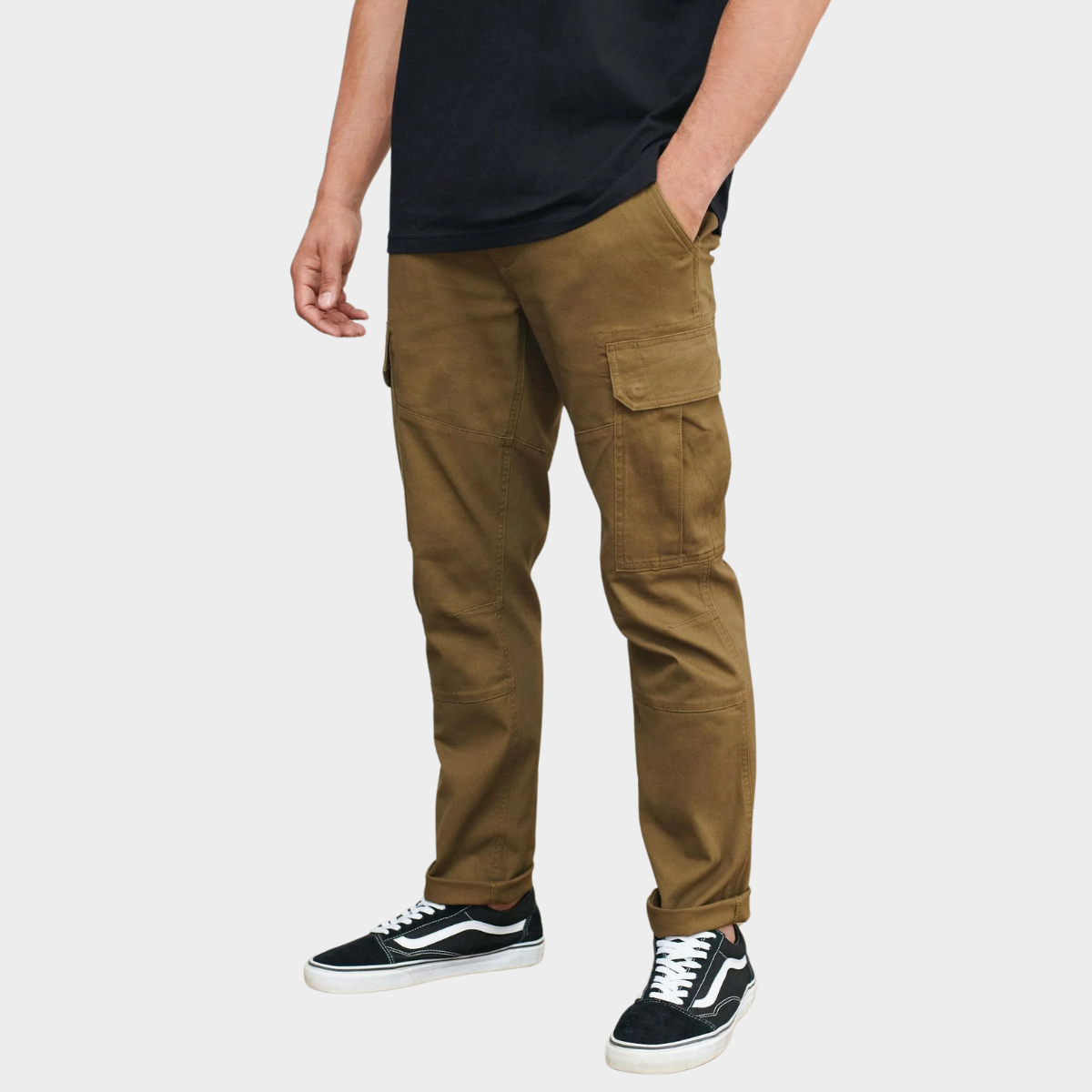 Slim-Fit Cargo Pants | Cotton Blend | Functional & Modern