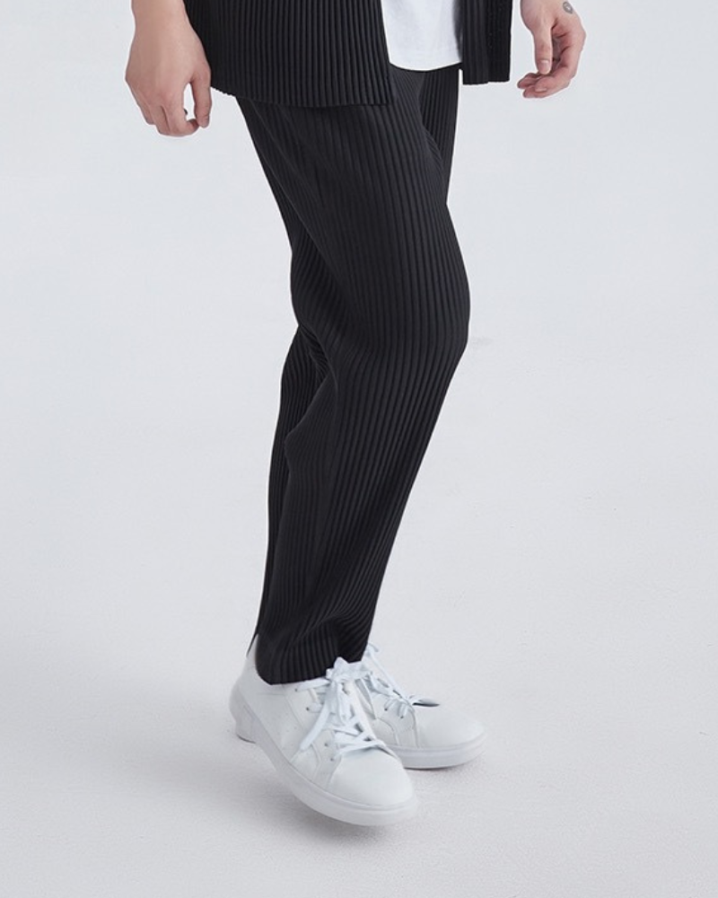 Straight-Leg Casual Pants | Polyester Blend | Lightweight & Comfortable