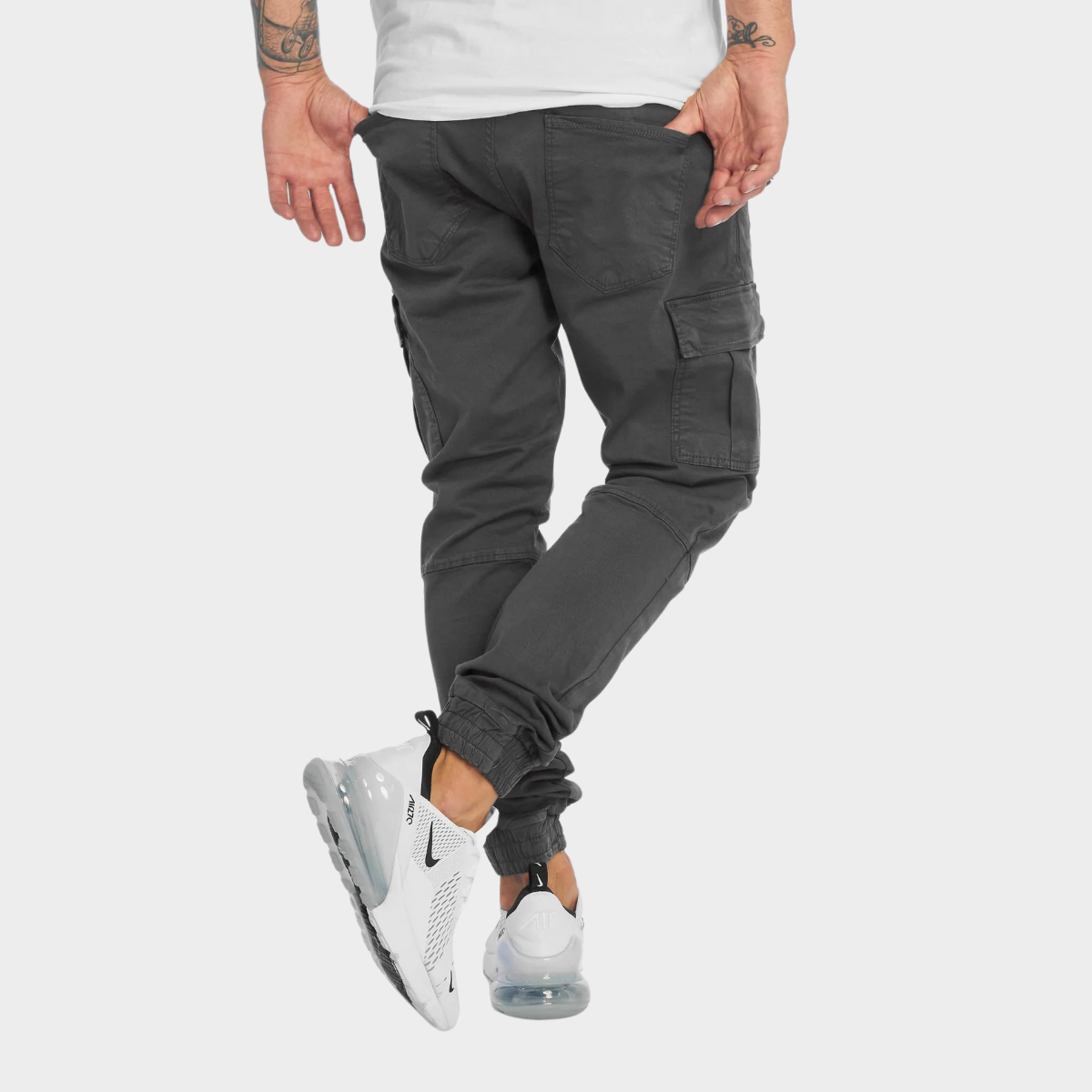 Tapered Cargo Joggers | Cotton Blend | Functional & Trendy