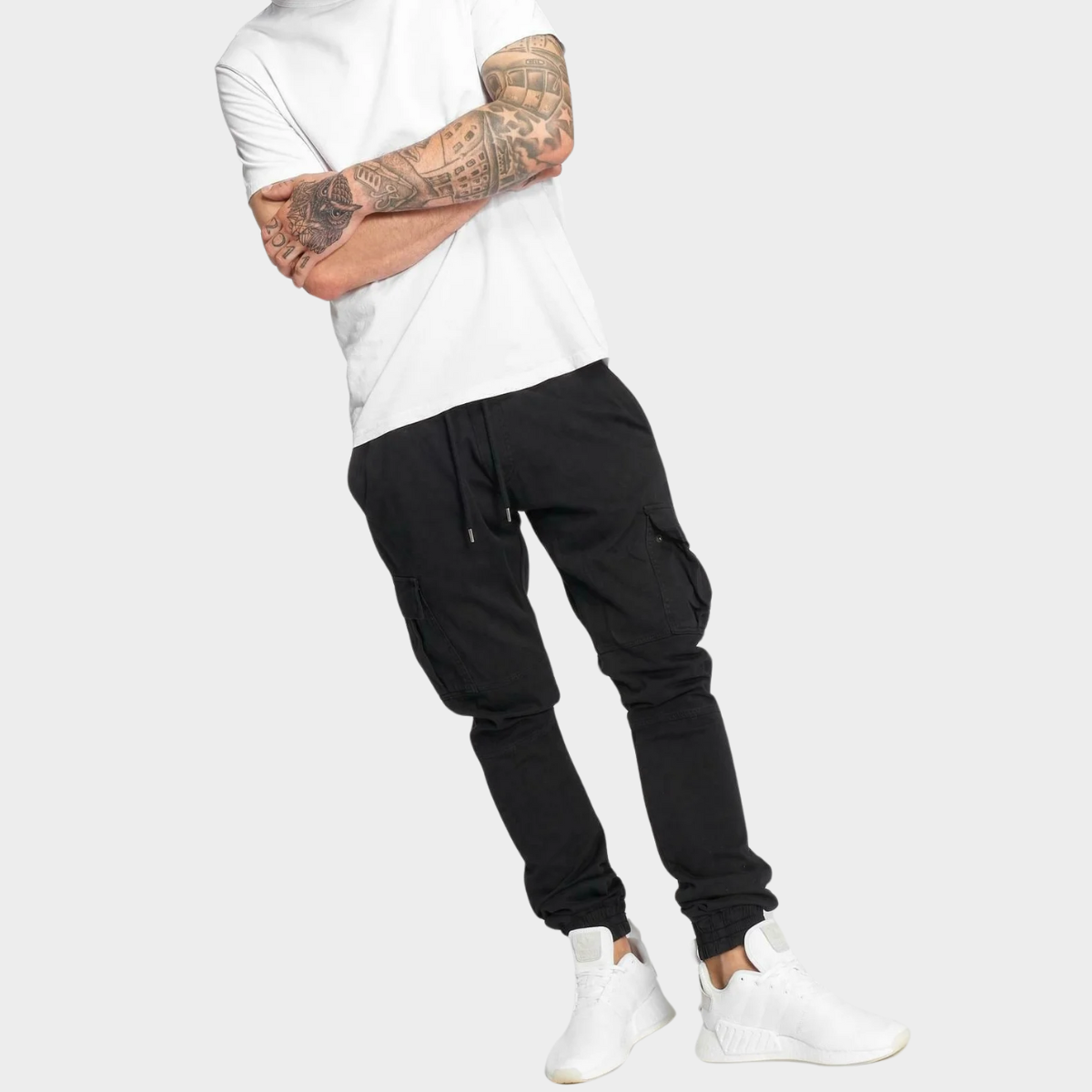 Tapered Cargo Joggers | Cotton Blend | Functional & Trendy