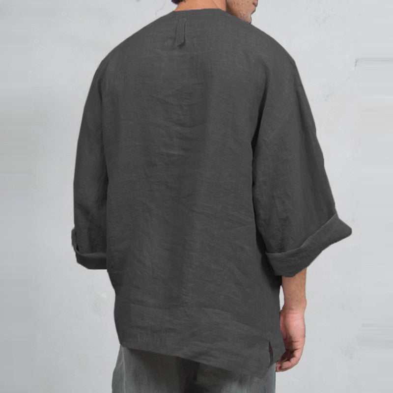 Men’s Linen Tunic Shirt | Lightweight | Relaxed & Breathable