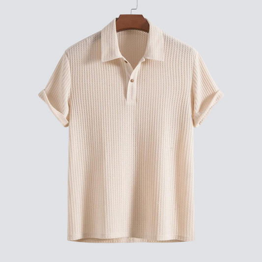 Ribbed Short-Sleeve Polo | Soft & Breathable | Casual & Smart Wear