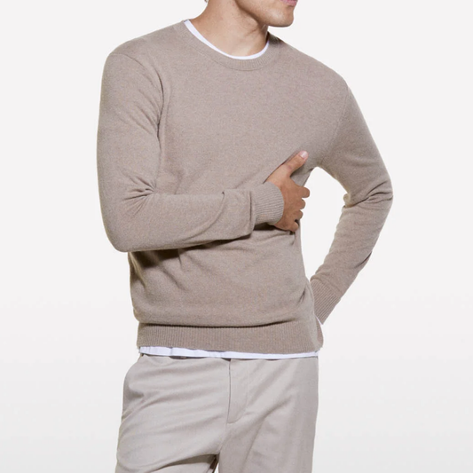 Crewneck Sweater | Wool Blend | Classic & Versatile