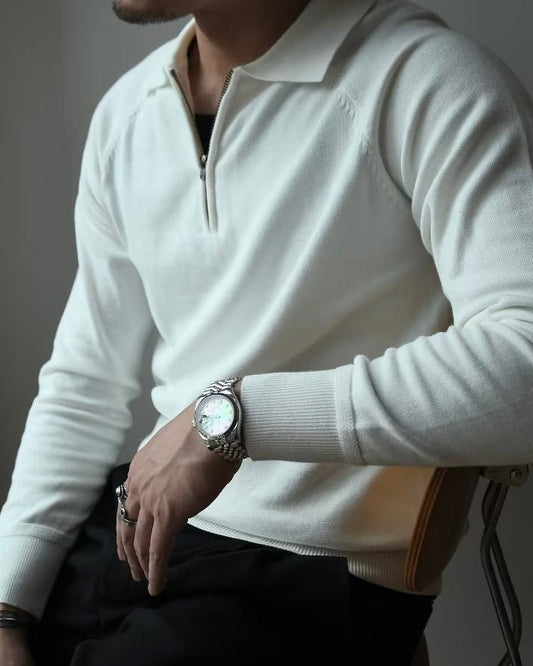 Zip Polo Sweater | Knit | Smart-Casual & Comfortable