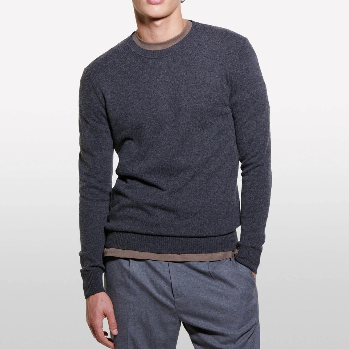 Crewneck Sweater | Wool Blend | Classic & Versatile