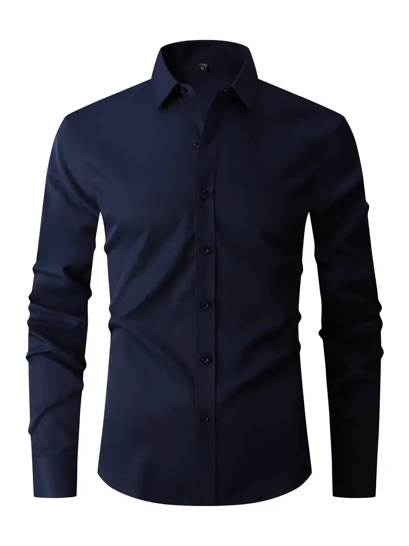 Slim-Fit Dress Shirt | Cotton Blend | Sharp & Versatile