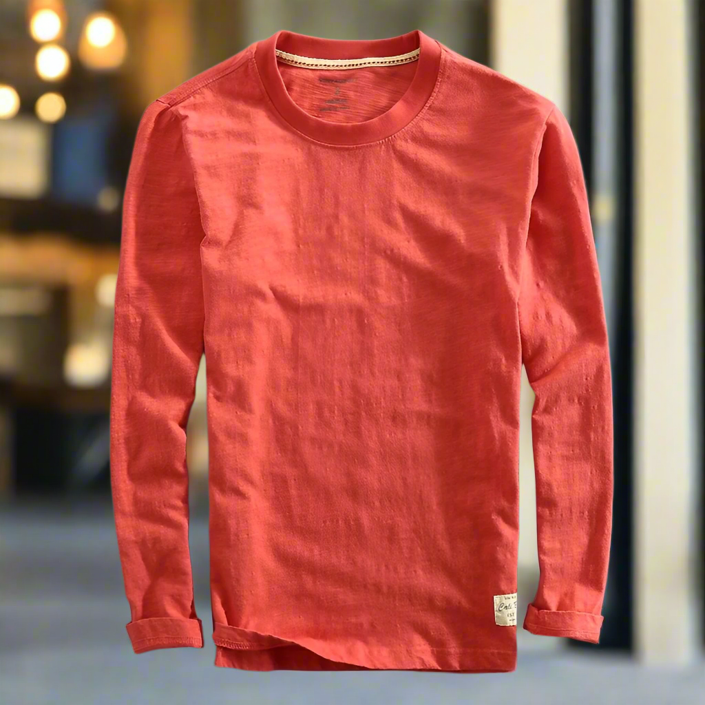 Long-Sleeve Casual T-Shirt | Cotton Blend | Soft & Versatile