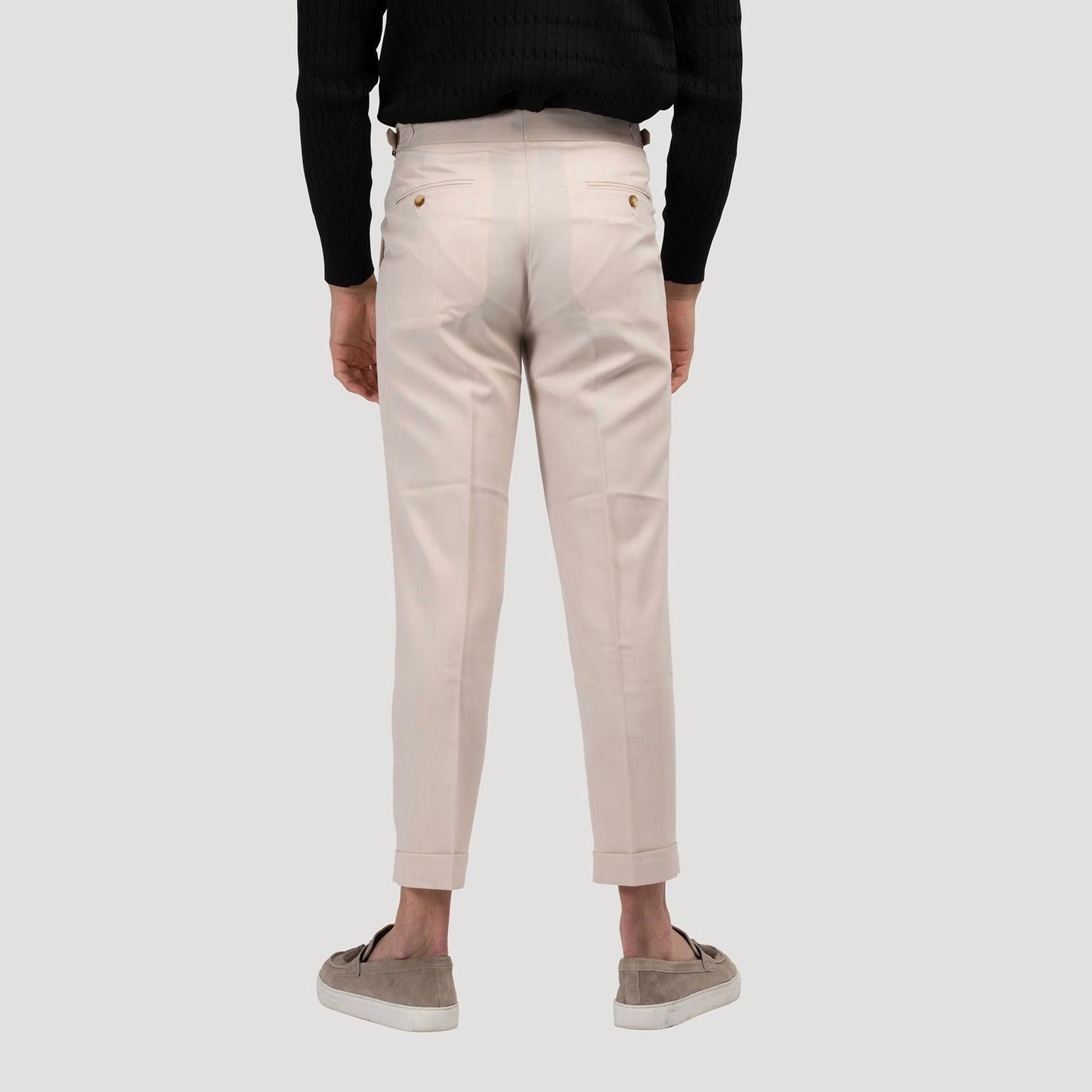 High-Waisted Pleated Trousers | Tailored Fit | Adjustable Waist