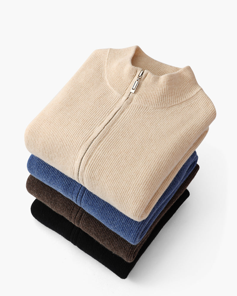 Half-Zip Knit Sweater | Wool Blend | Warm & Stylish