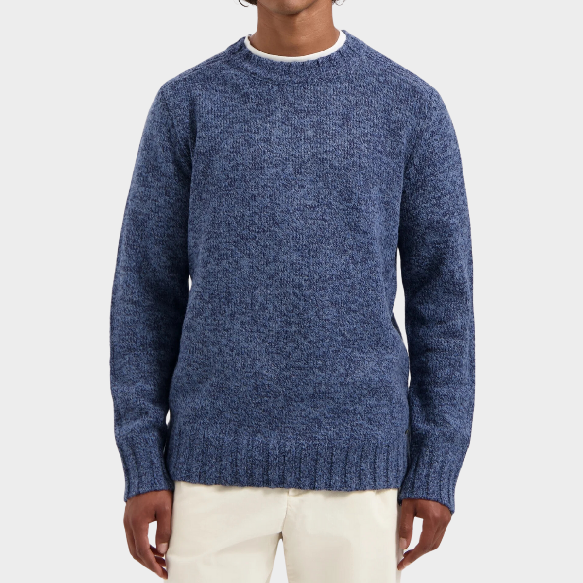 Textured Crewneck Sweater | Wool Blend | Warm & Classic