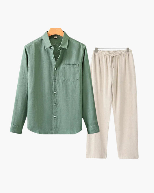 Men's Linen Two-Piece Set | Breathable & Stylish | Effortless Smart-Casual