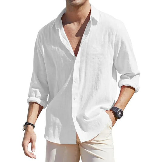 Linen Long-Sleeve Shirt | Lightweight & Breathable | Effortless Style