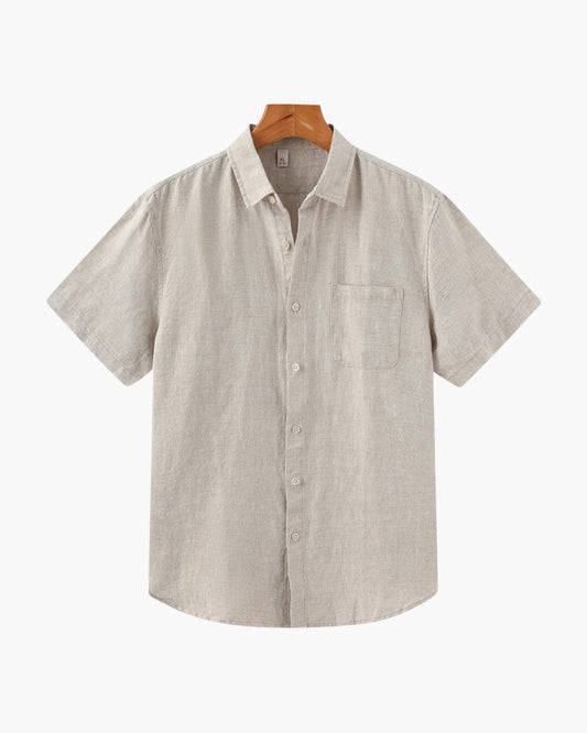 Men's Linen Short-Sleeve Shirt | Lightweight & Breathable | Casual Summer Essential