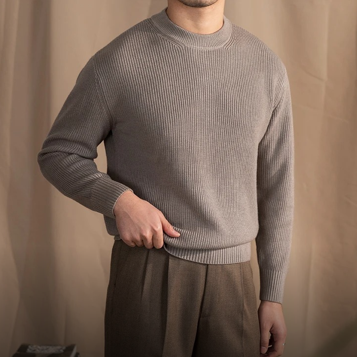 Men's Classic Knit Sweater | Wool Blend | Soft & Timeless