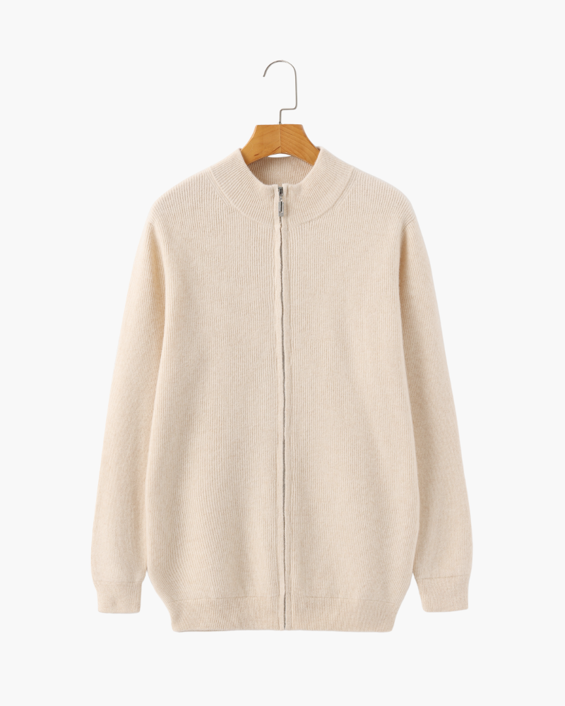 Half-Zip Knit Sweater | Wool Blend | Warm & Stylish