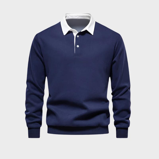 Long-Sleeve Polo Sweater | Smart-Casual | Soft & Stylish