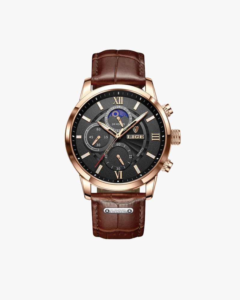 Men’s Luxury Chronograph Watch | Elegant & Functional | Leather Strap