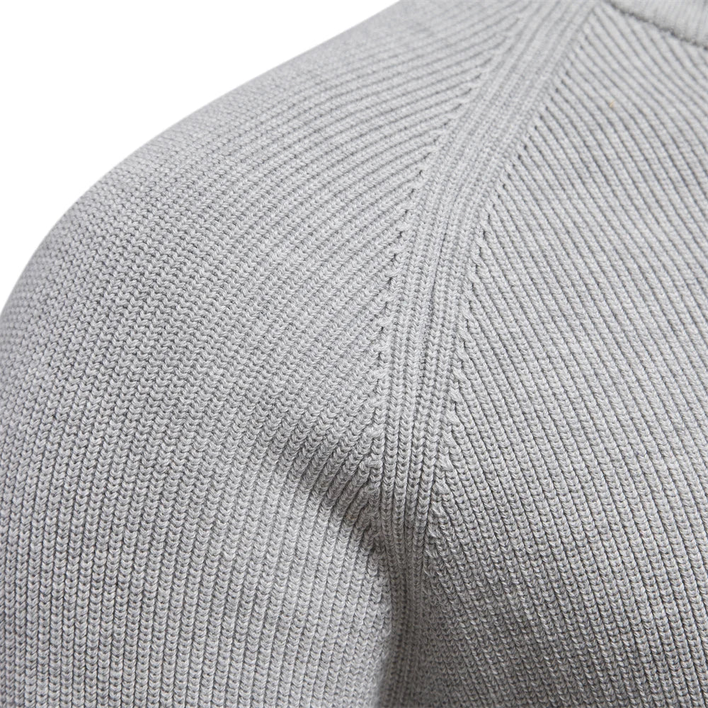 Ribbed Knit Sweater | Half-Zip | Warm & Stylish