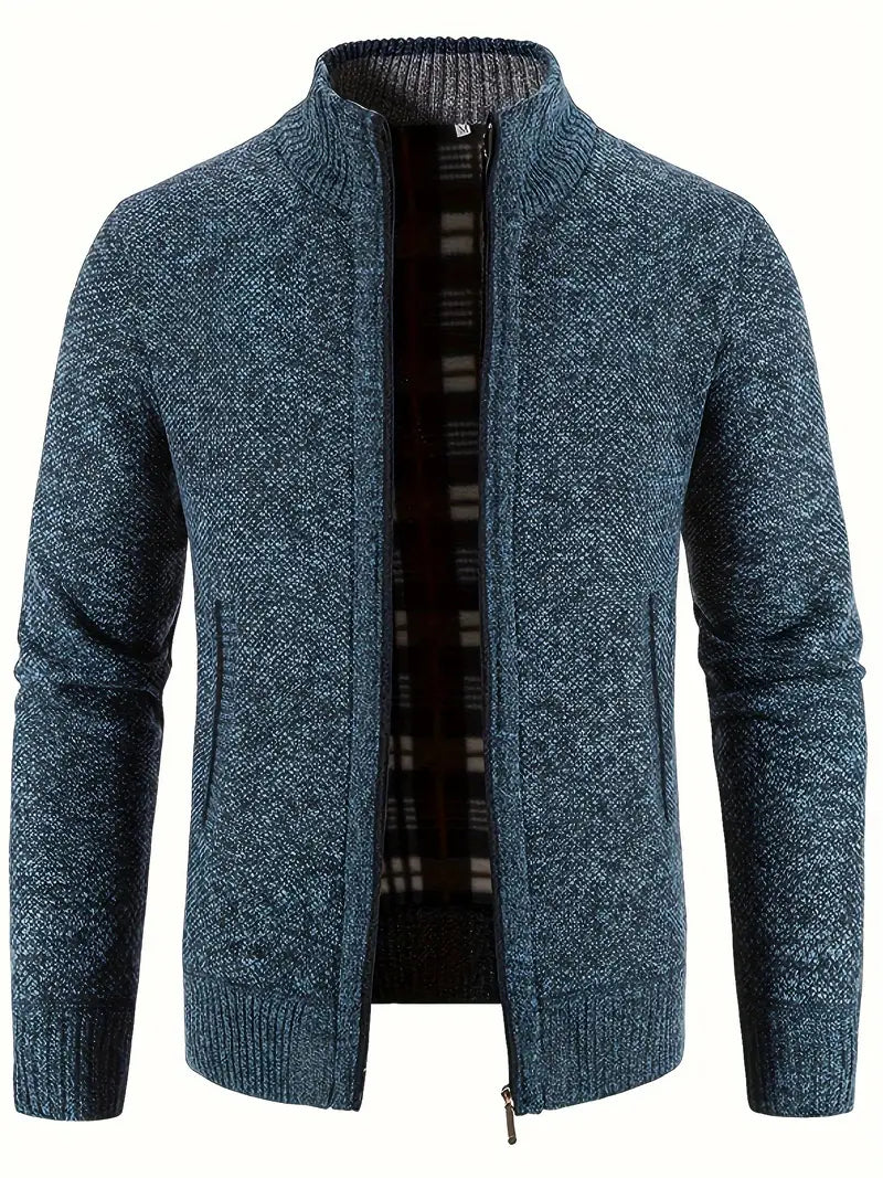 Men’s Knitted Jacket | Warm & Stylish | Zip-Up Wool Blend