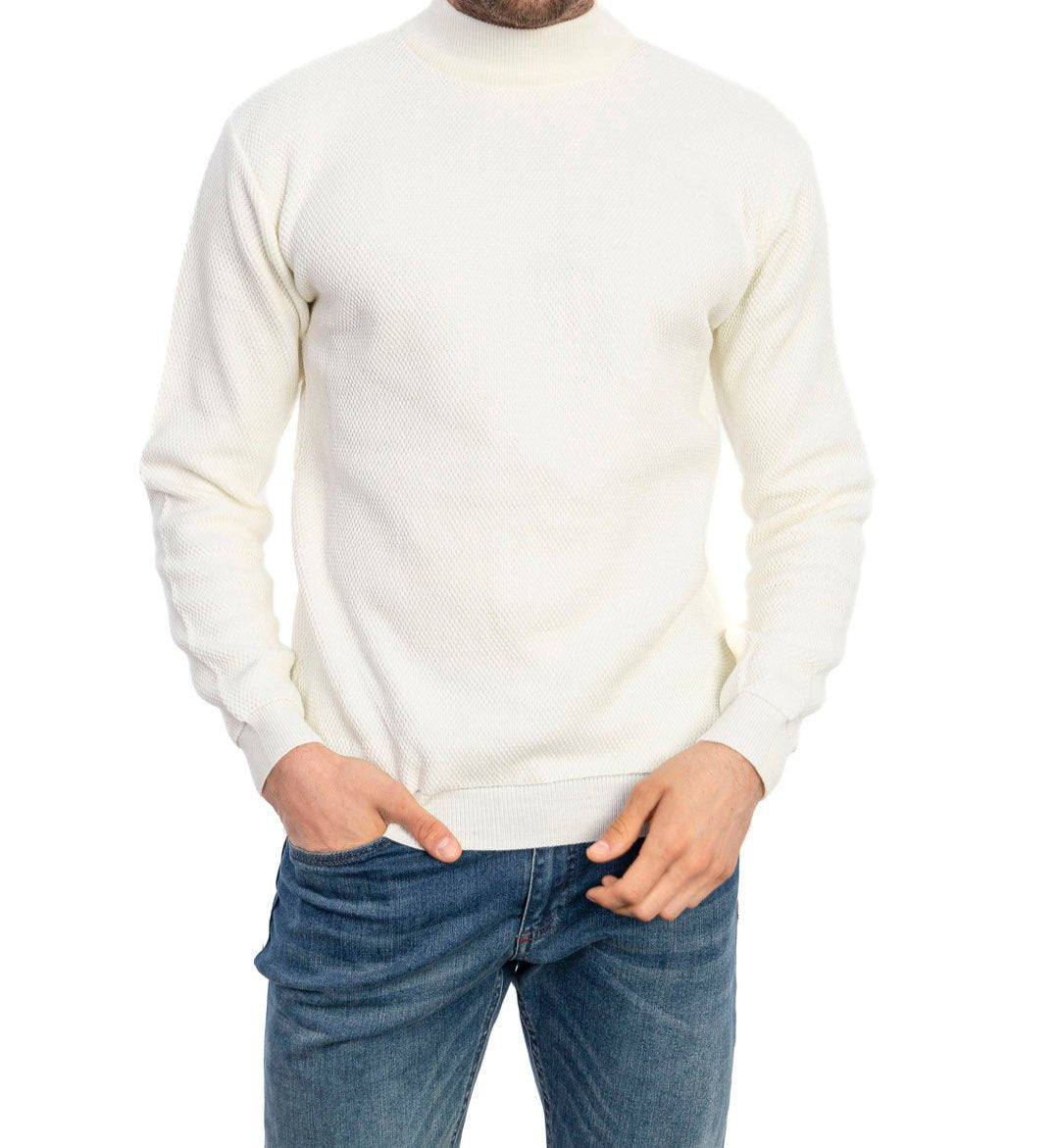 Mock-Neck Sweater | Wool Blend | Warm & Sophisticated