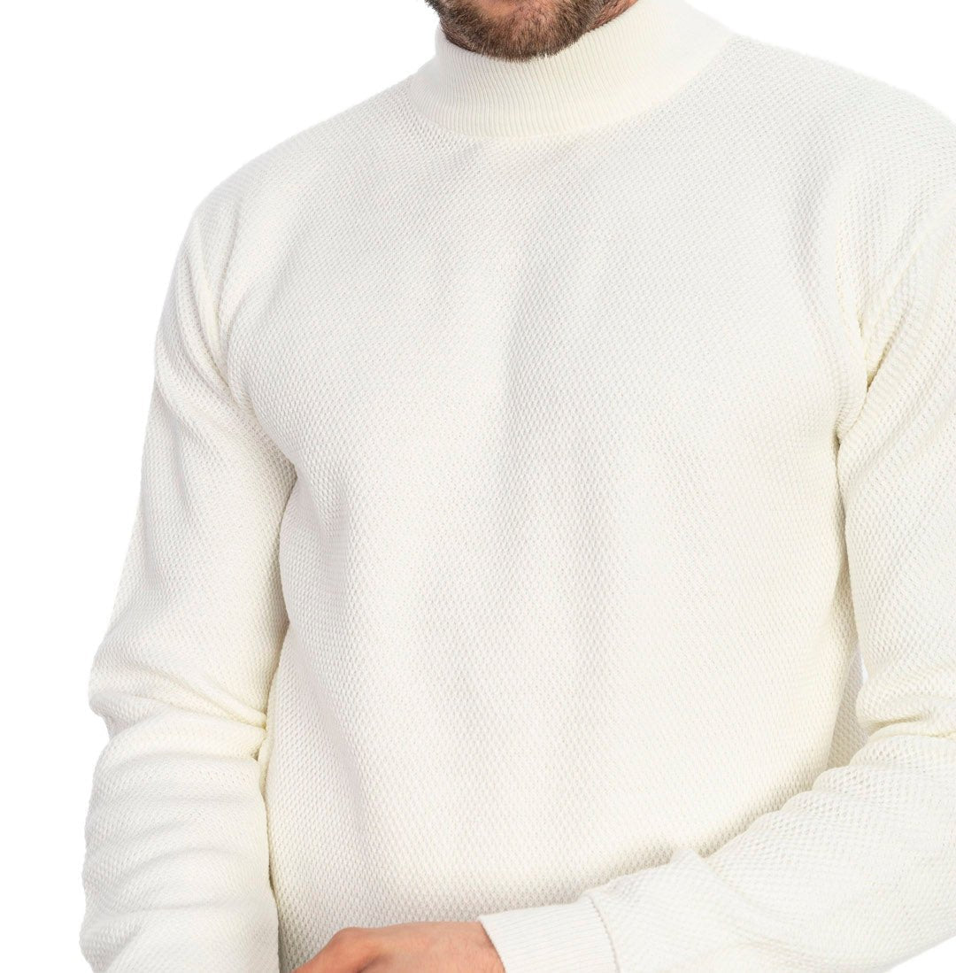 Mock-Neck Sweater | Wool Blend | Warm & Sophisticated