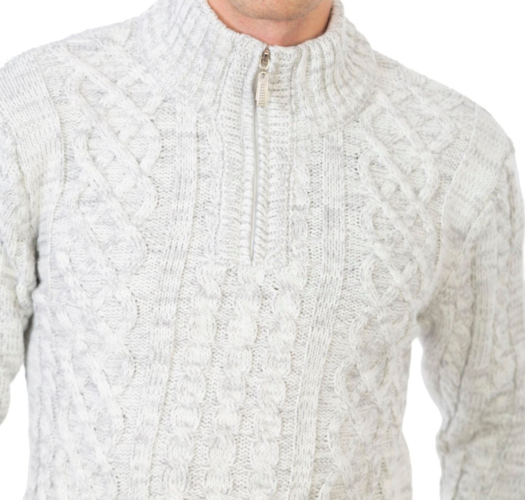 Textured Half-Zip Sweater | Wool Blend | Warm & Stylish