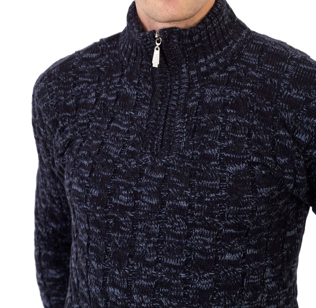 Textured Half-Zip Sweater | Wool Blend | Warm & Stylish