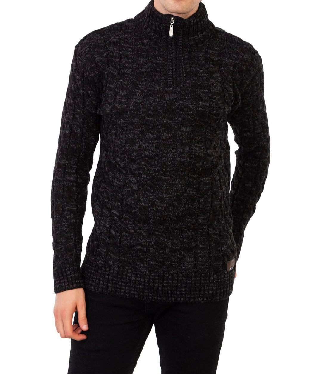 Textured Half-Zip Sweater | Wool Blend | Warm & Stylish