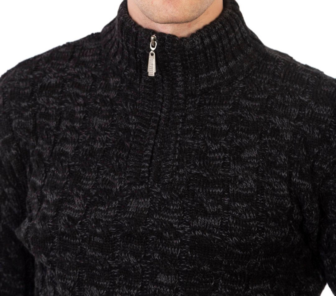 Textured Half-Zip Sweater | Wool Blend | Warm & Stylish