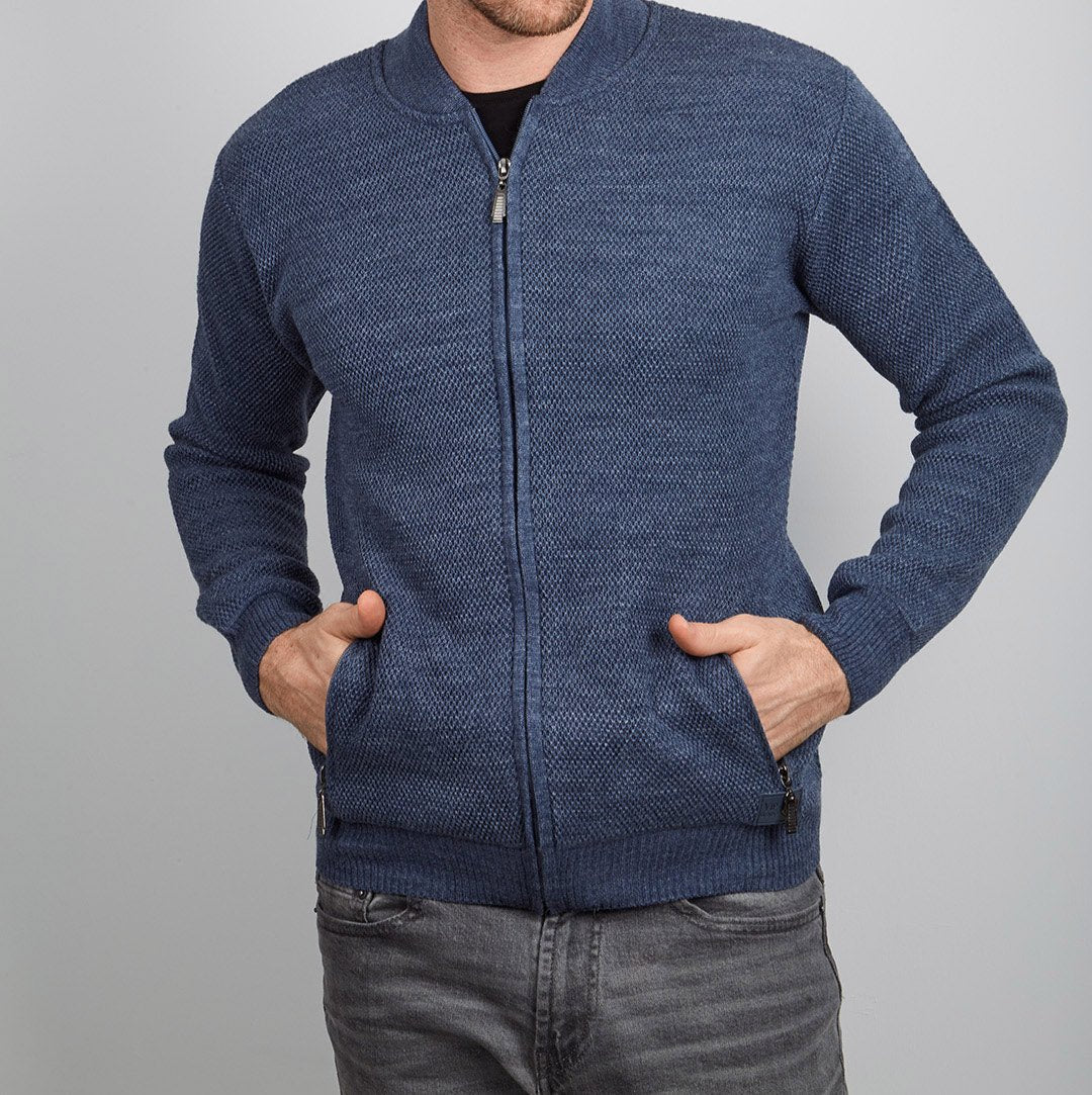 Zip-Up Knit Bomber | Wool Blend | Stylish & Versatile