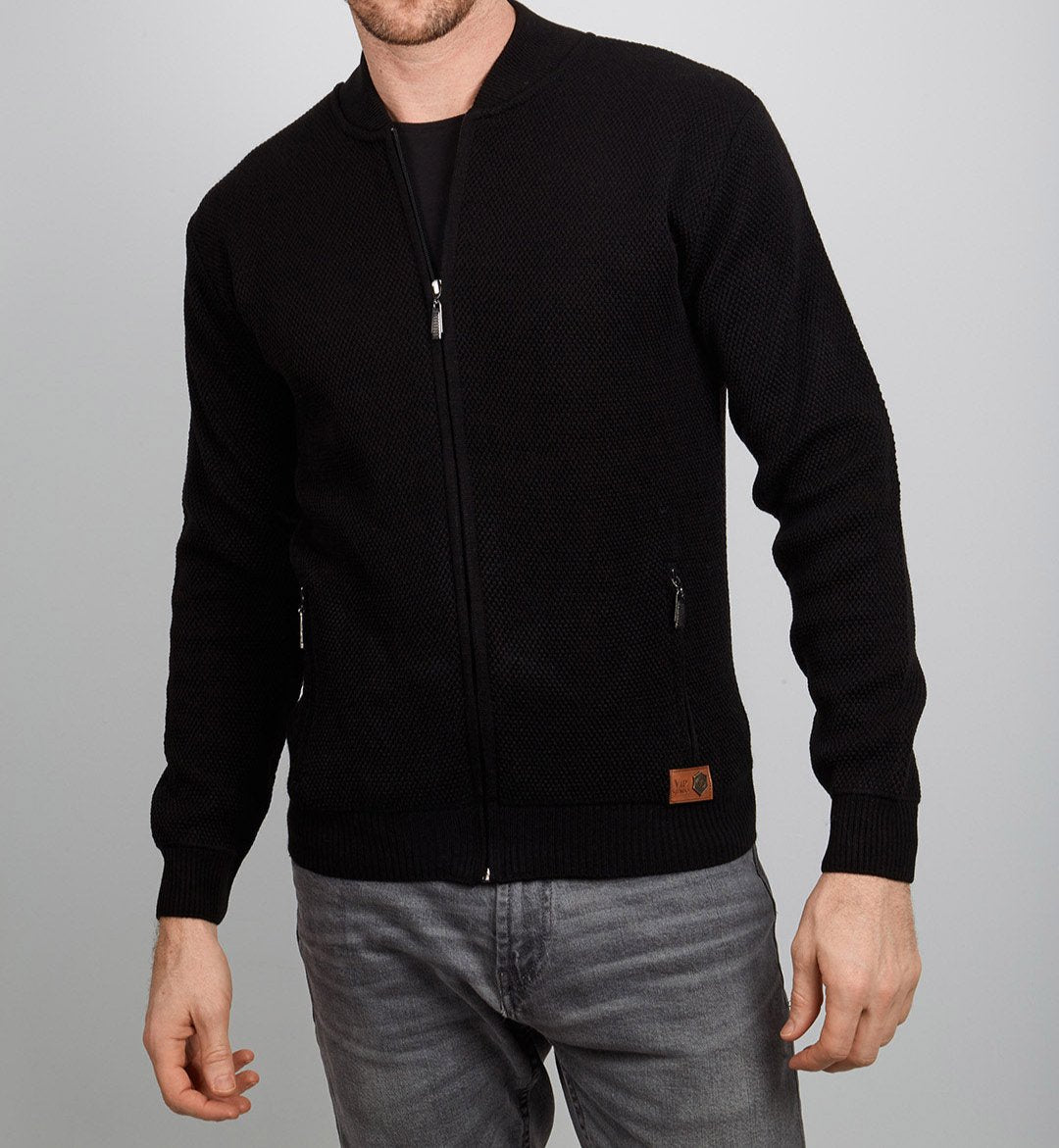 Zip-Up Knit Bomber | Wool Blend | Stylish & Versatile