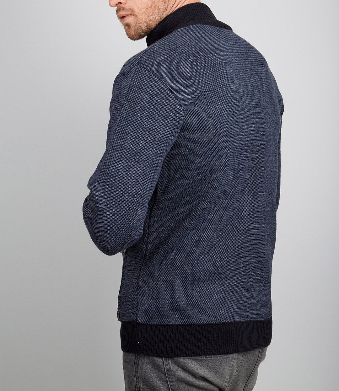 Zip-Up Knit Jacket | Wool Blend | Modern & Comfortable