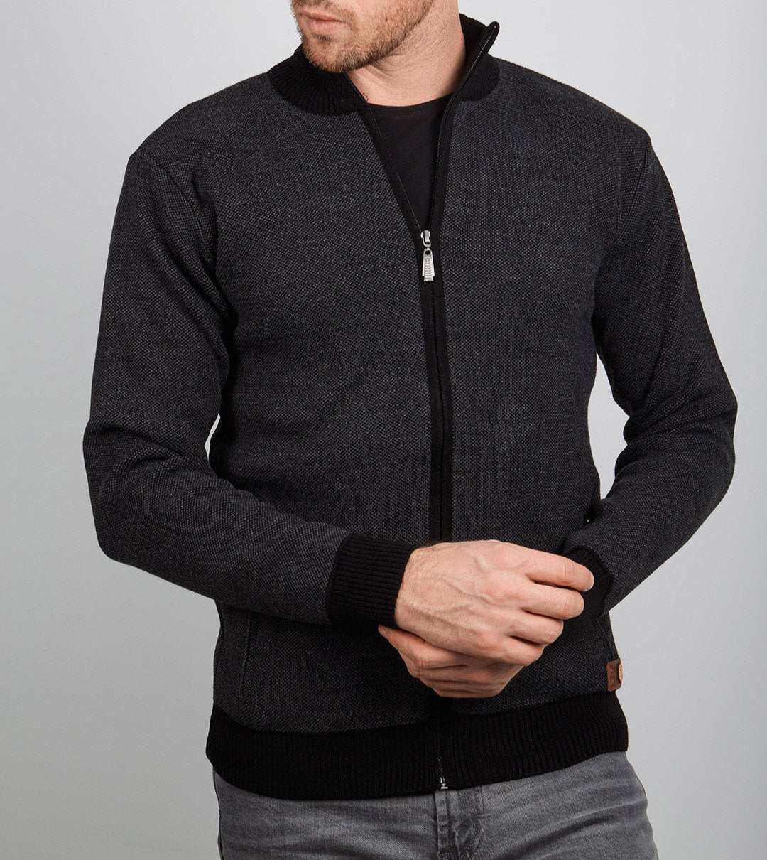 Zip-Up Knit Jacket | Wool Blend | Modern & Comfortable